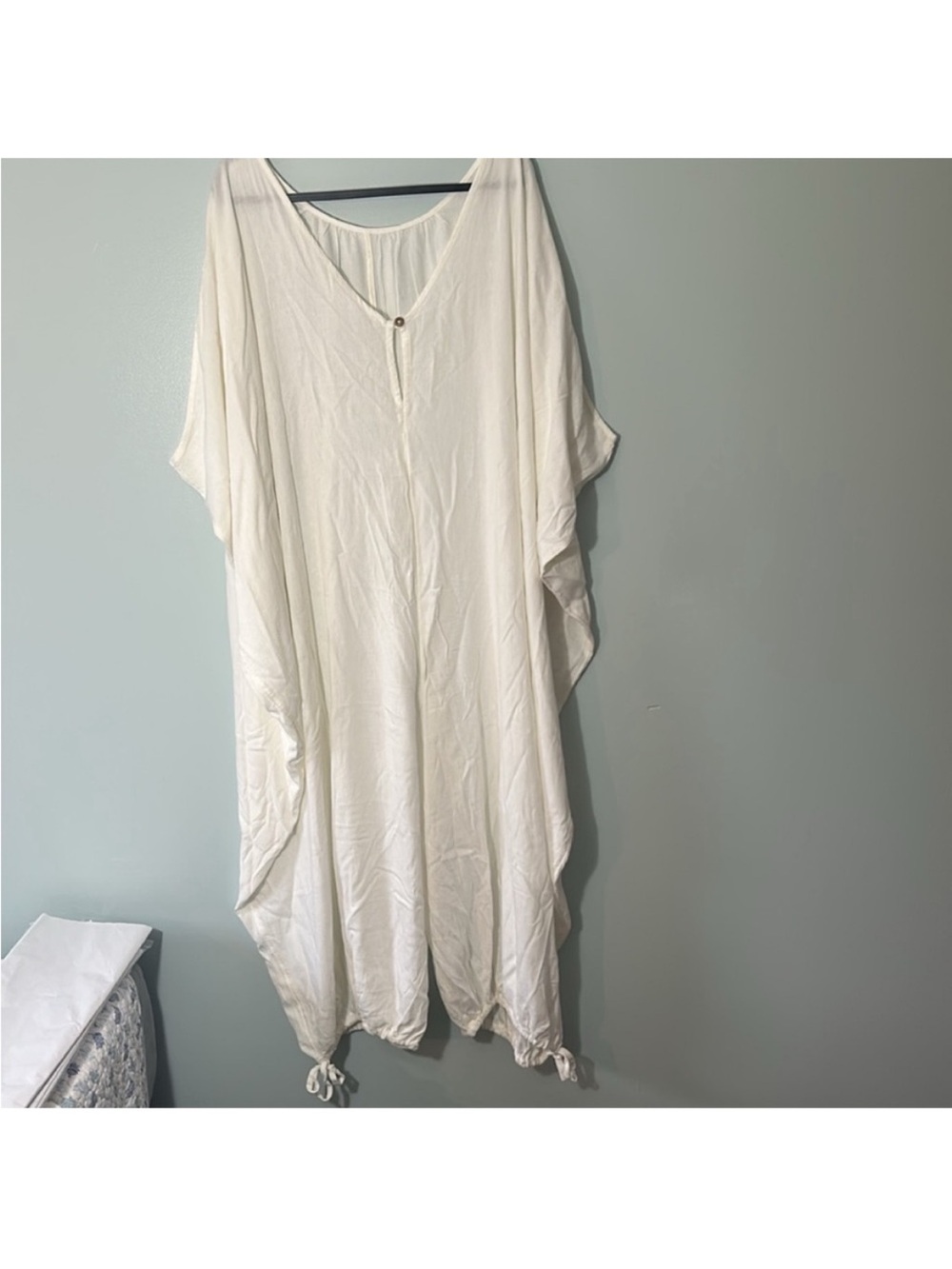 Free People Medium Onesie Milo One-Piece Romper Onesie Linen Blend in Ivory - Picture 5 of 13
